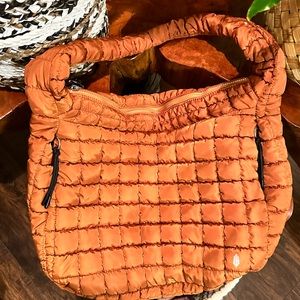 Free People FP Movement quilted carryall {roasted chestnut color}